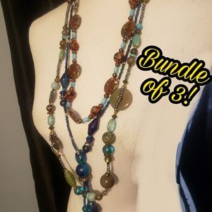 Bundle of 3 Chunky Vintage Beaded Necklaces!
